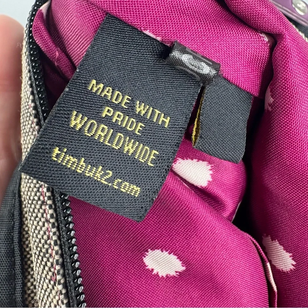 Timbuk2 Taupe Wool-Look Tote with Black Straps